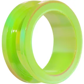 1 inch Iridescent Green Acrylic Screw Fit Tunnel Plug