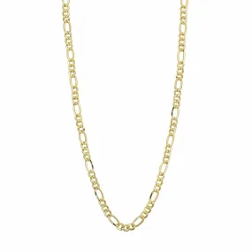 10k Yellow Gold Hollow Figaro Link Chain