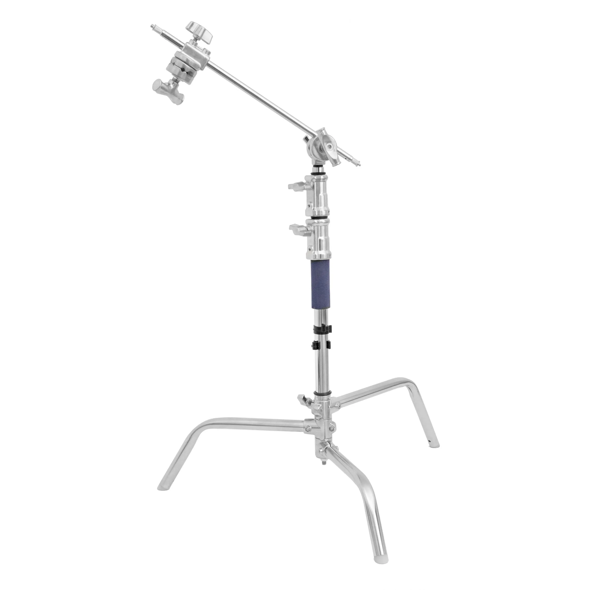 161cm Robust Stainless-Steel Turtle-Based Studio C-Stand with 20" Grip Arm