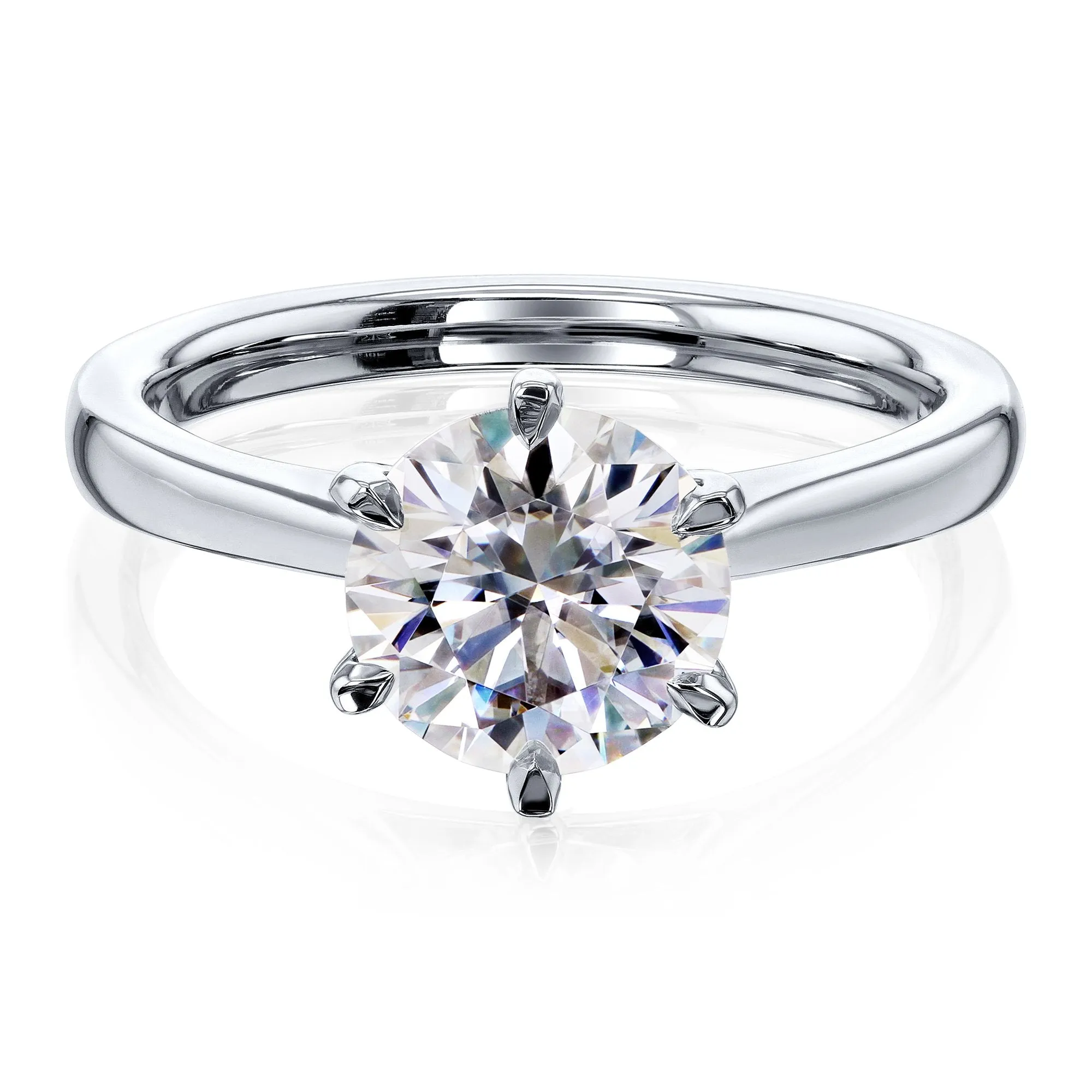 1.9ct Round Forever One Moissanite 6-Prong Ring