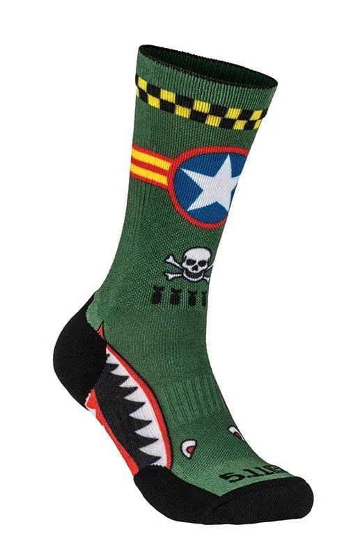 5-11 Brand Men Tactical 10041Ak-999 Sock And Awe Crew Airraid Green