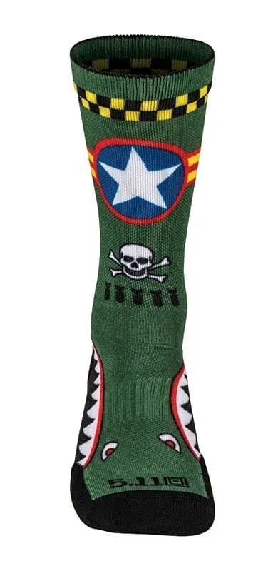 5-11 Brand Men Tactical 10041Ak-999 Sock And Awe Crew Airraid Green