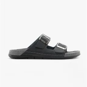 5918 Mens Leather Mule Sandals Anthracite