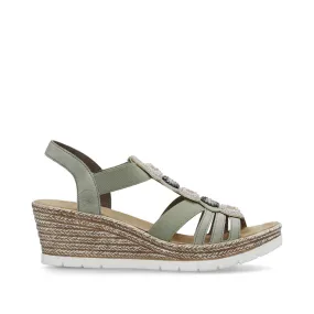 619B2-52 Womens Sandals Green