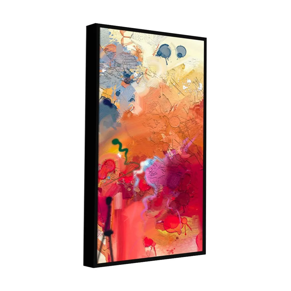 Abstract Orange Multicolor Pink Art Premium Canvas Wall Painting