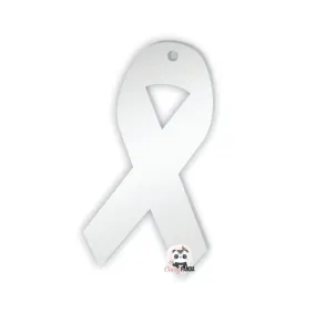 Acrylic Blank Clear Awareness Ribbon 65x35x3mm {Recommended for Sublimation}