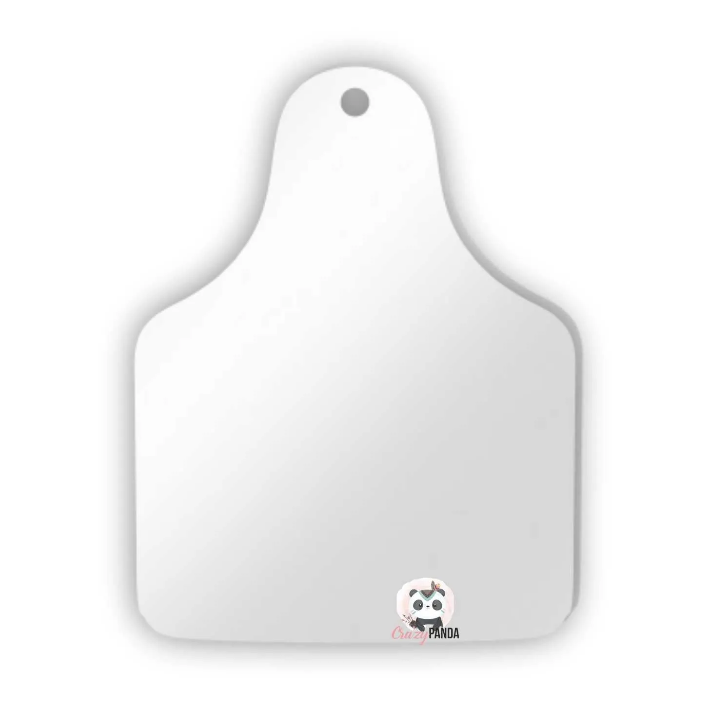 Acrylic Blank Clear Cow Ear Tag 60x46x1.5mm