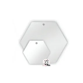 Acrylic Blank Clear Hexagons (30 - 100mm) ~3mm {Recommended for Sublimation}