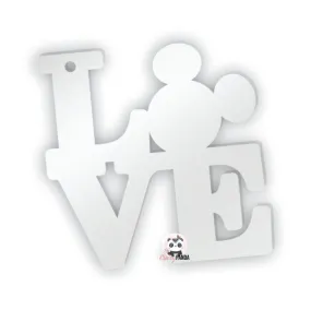 Acrylic Blank Clear Love Mouse 60x60x1.5mm