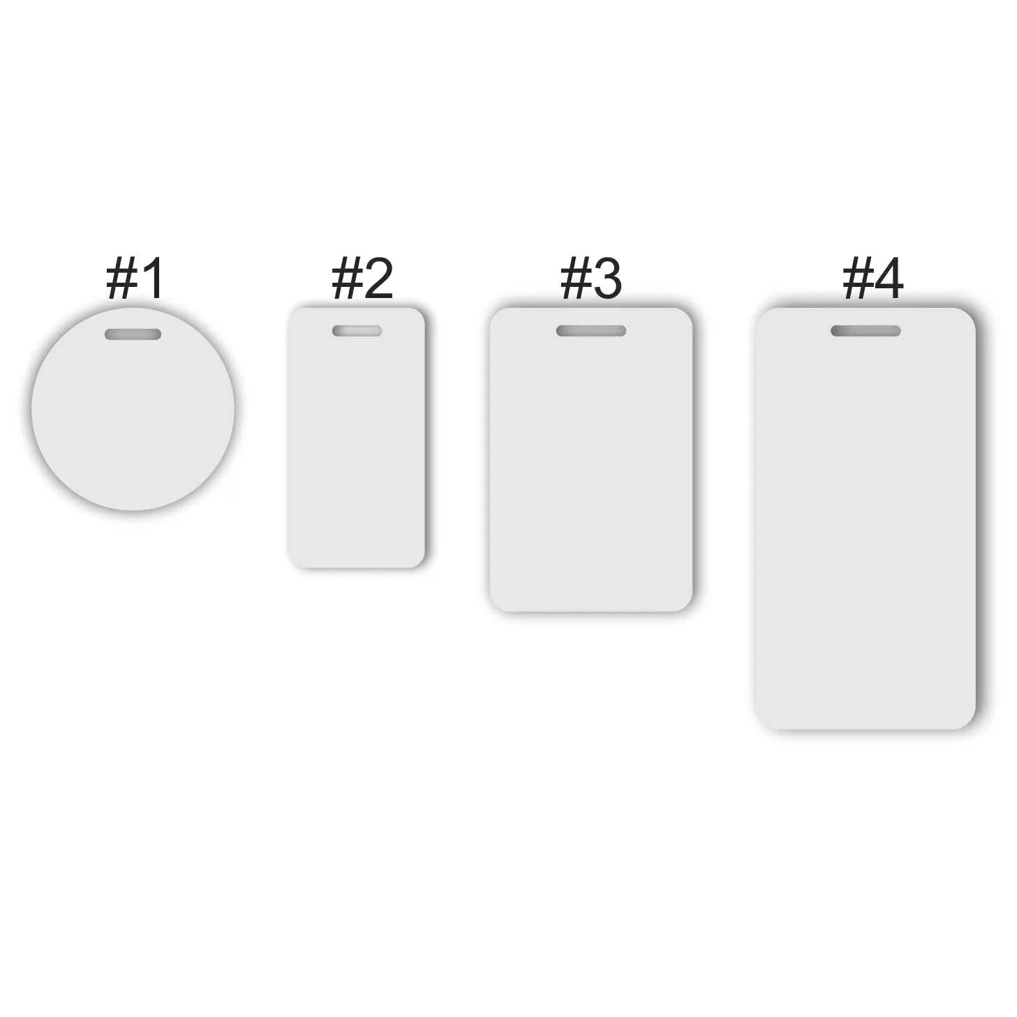 Acrylic Blank Clear Luggage Tags(Shapes & Colours) ~ 3mm