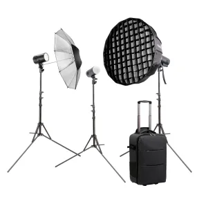 AD300PRO & AD100PRO Three Head Travel Pocket Flash Kit (GODOX ADK1)