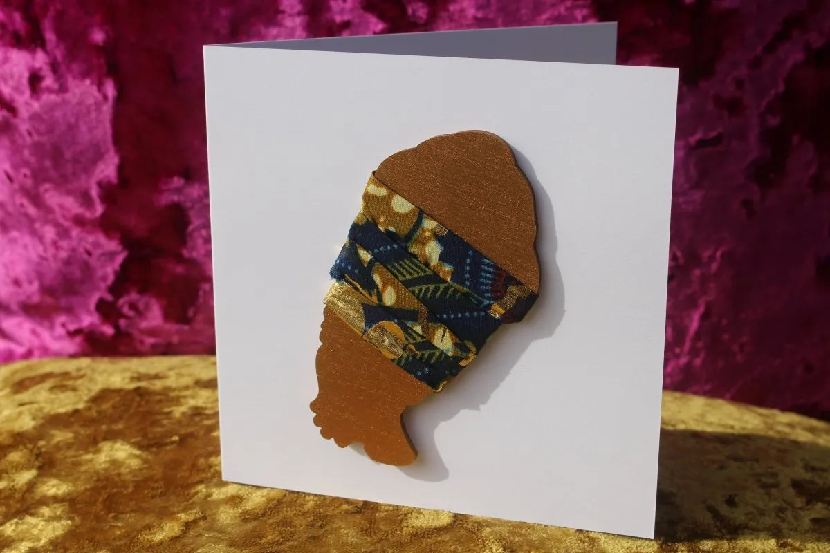 African Card Card Made with Recycled Wood and Eco Friendly Paper