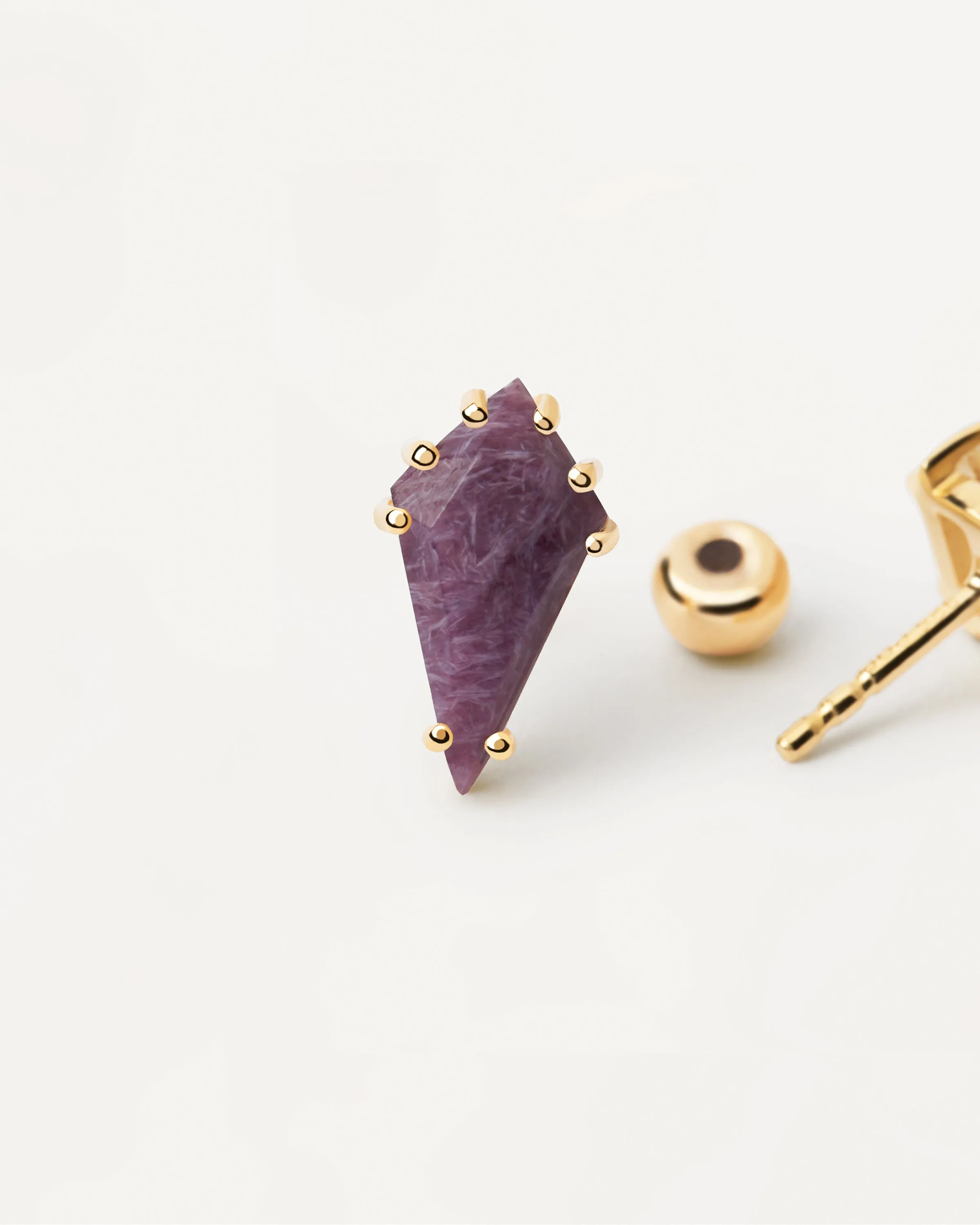 Akiro Charoite Single Earring