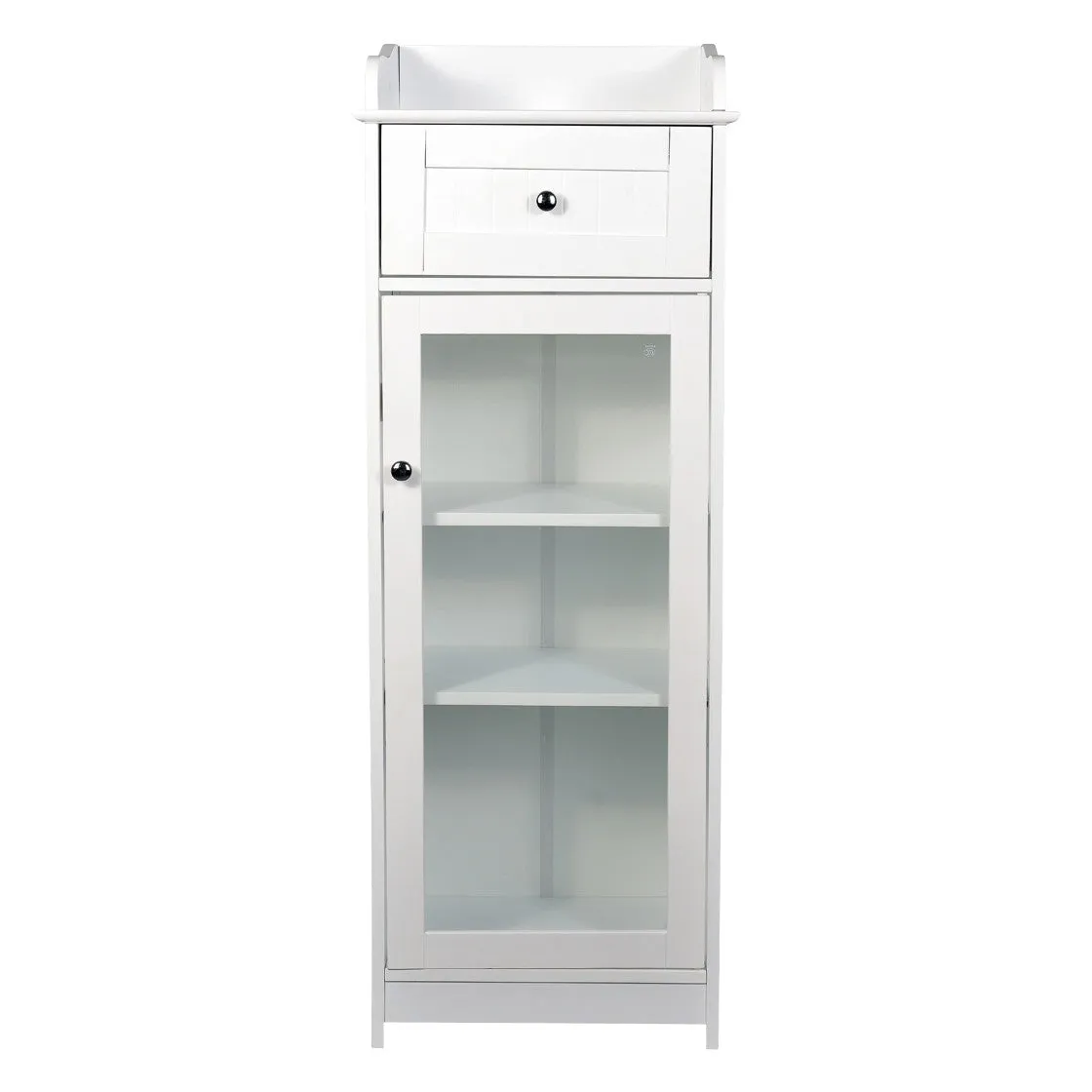 Alaska White 1 Glass Door Bathroom Cabinet