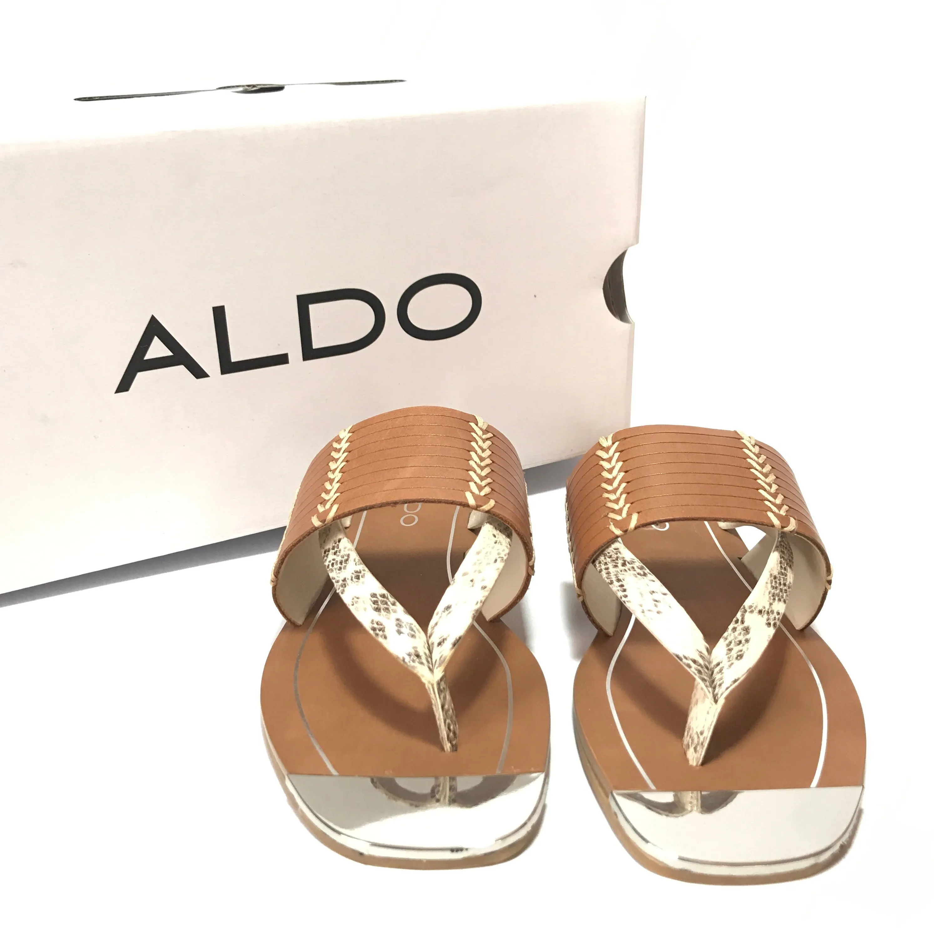 ALDO Tan Leather Sandals | Gently Used |