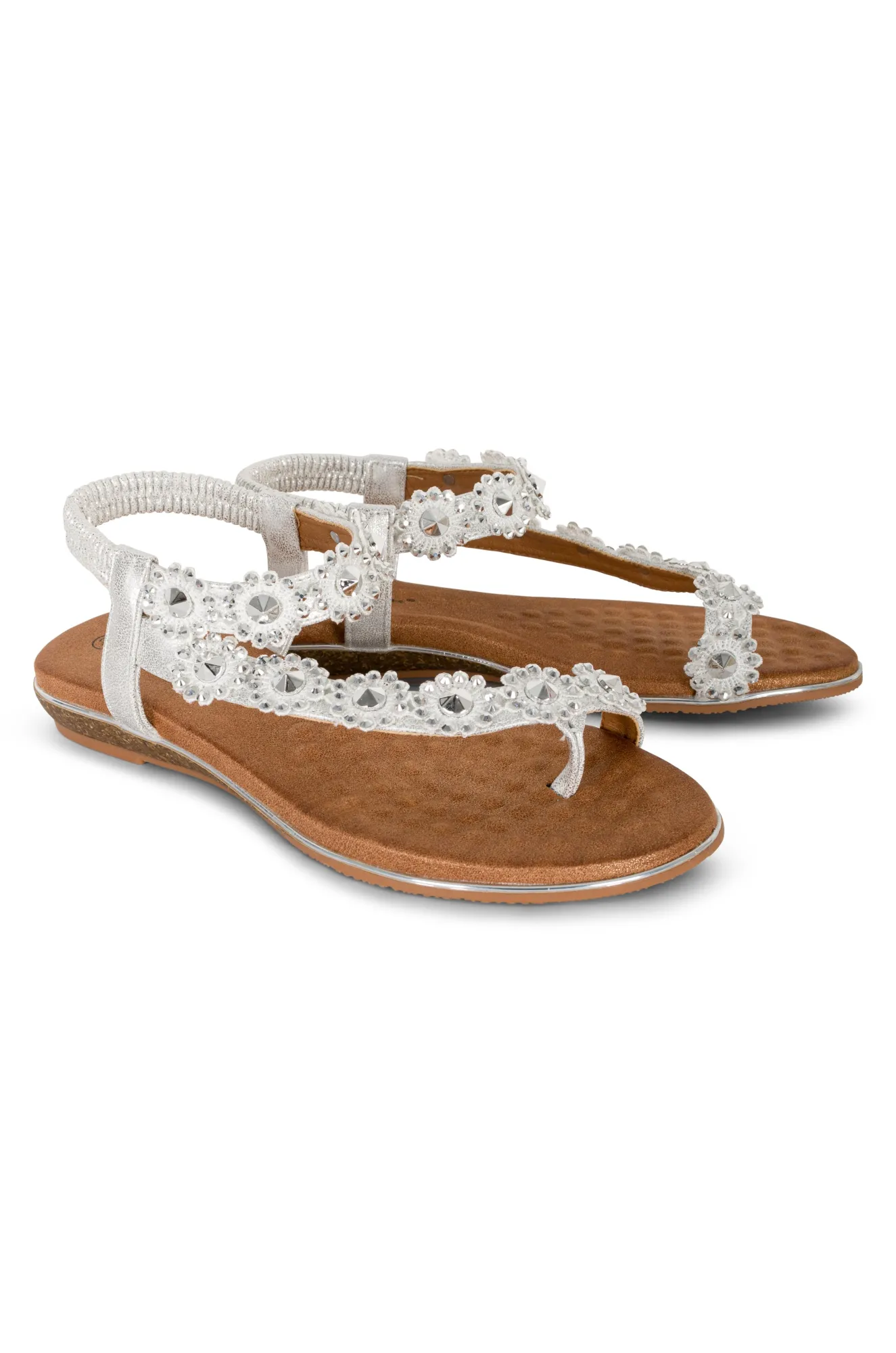 Bead & Gemstone Sandal | SILVER | CHARLOTTE AB