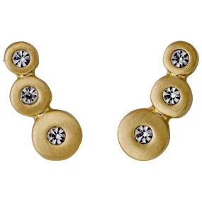 BELLA recycled crystal earrings gold-plated