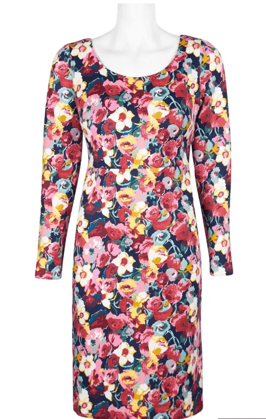 Betsey Johnson Long Sleeve Multi Floral Dress