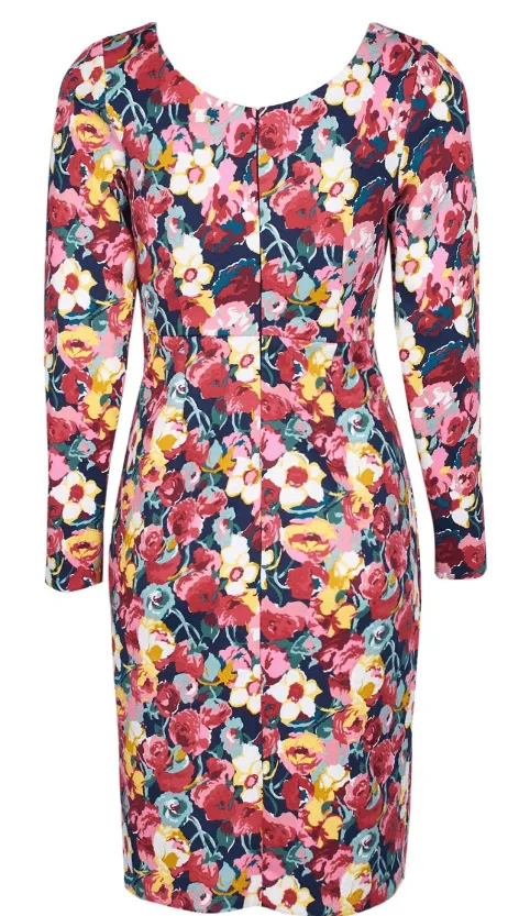 Betsey Johnson Long Sleeve Multi Floral Dress