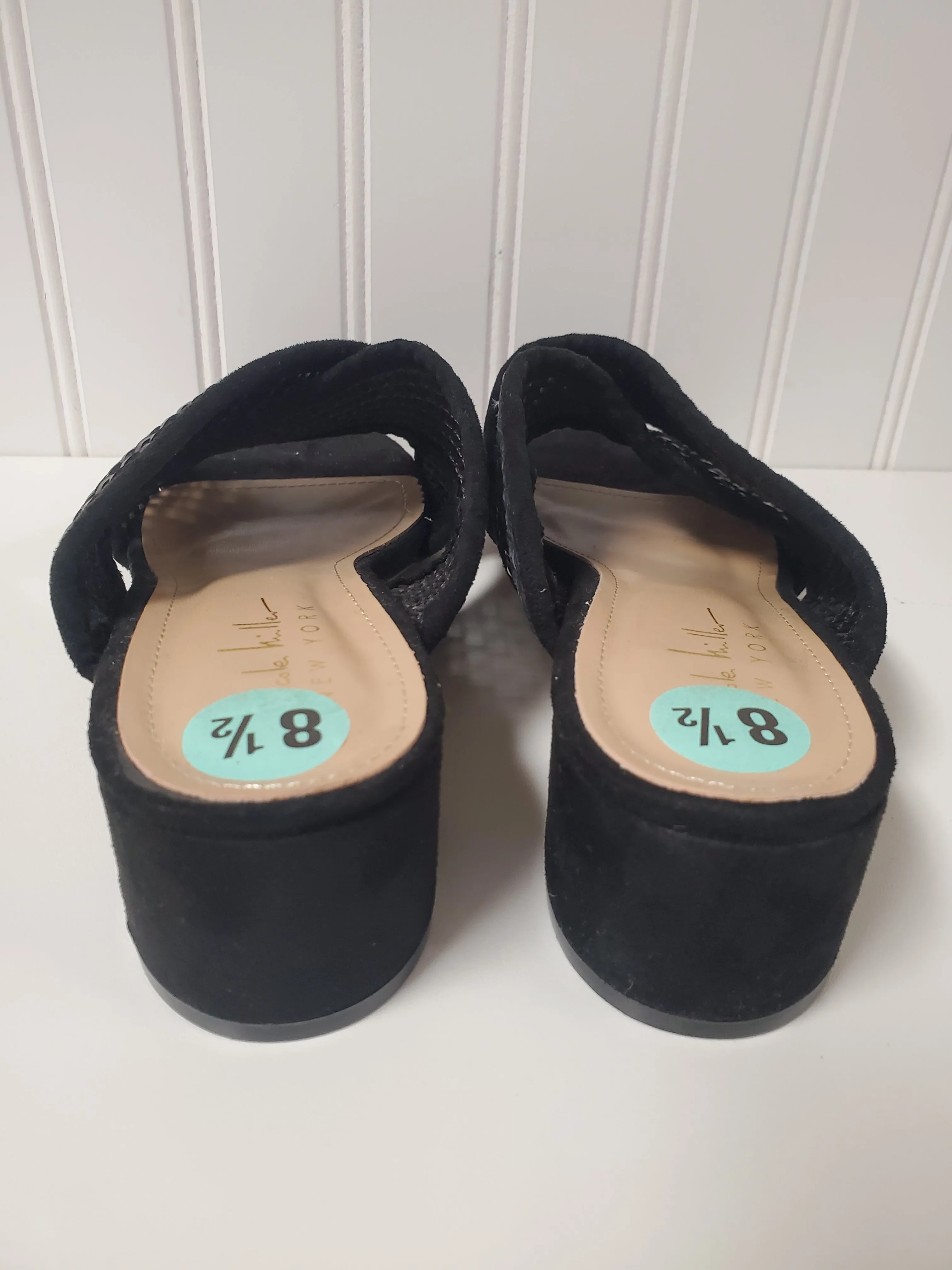 Black Sandals Heels Block Nicole Miller, Size 8.5