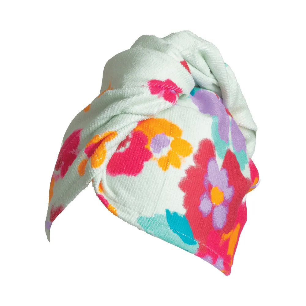 Blurred Floral Hair Wrap Towel