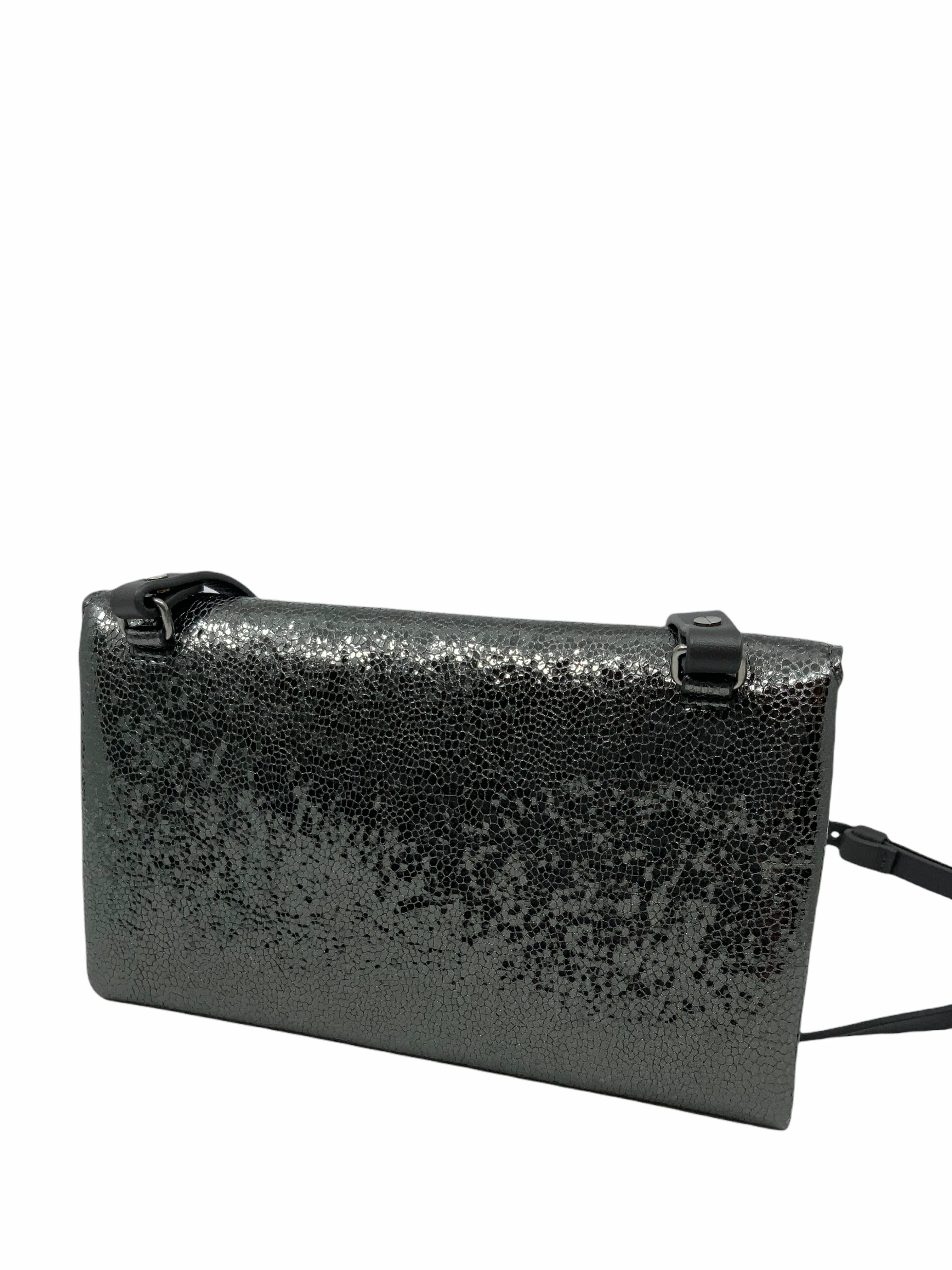 Brunello Cucinelli Metallic Wallet on Strap Crossbody Bag