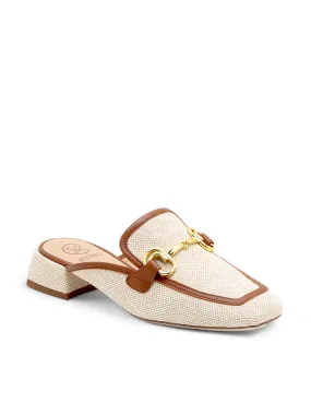 Canvas Tone Horsebit Mules