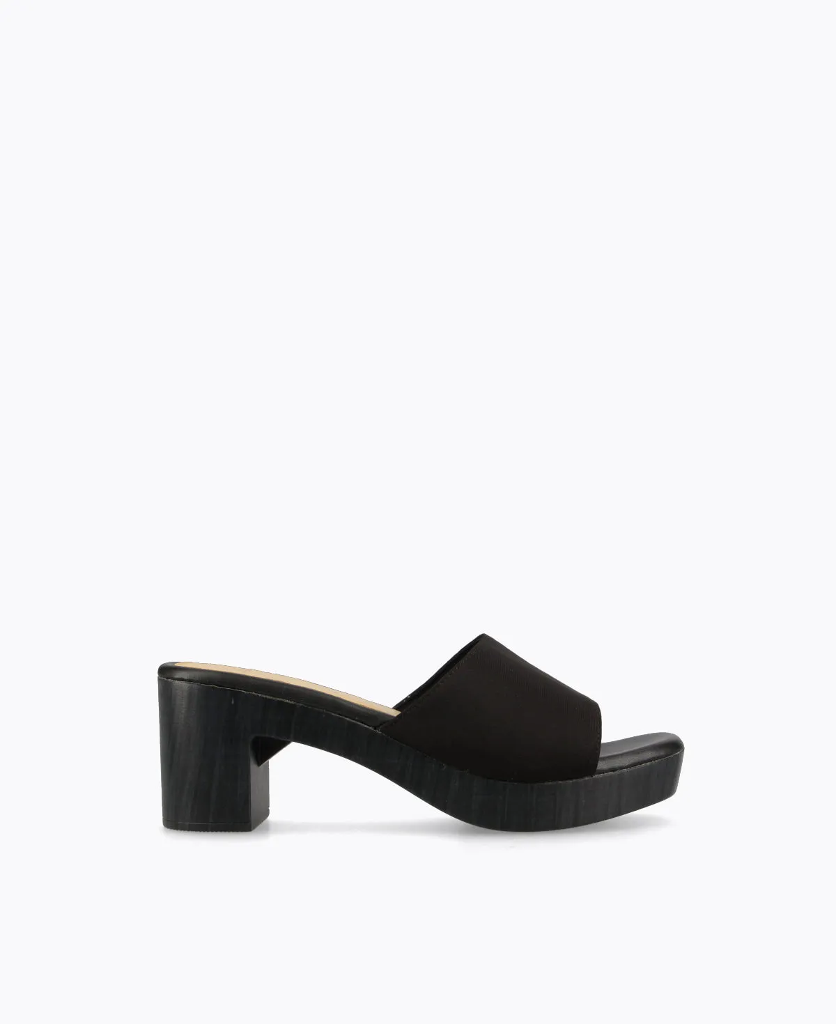 Capri Platform Heel Sandals - Black