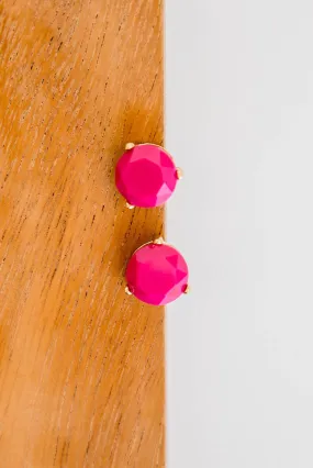 Circular Gemstones Stud Earrings