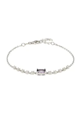 Claudia Gemstone Bracelet Silver Lilac Amethyst