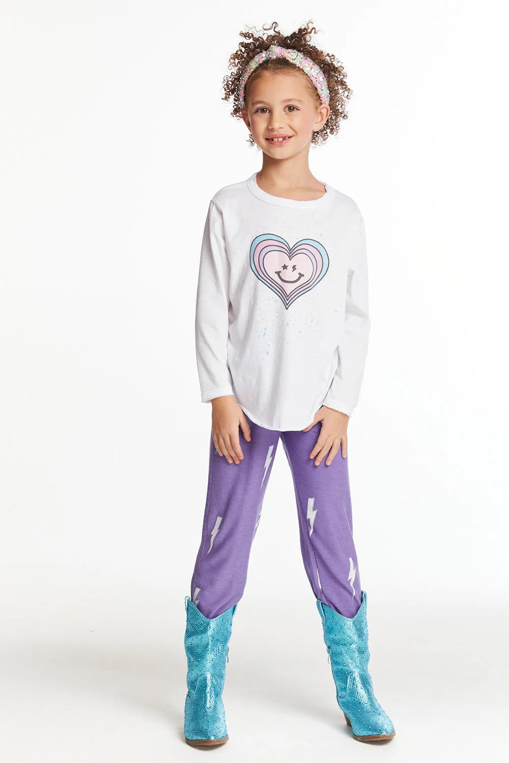 Colorful Heart Girls Long Sleeve