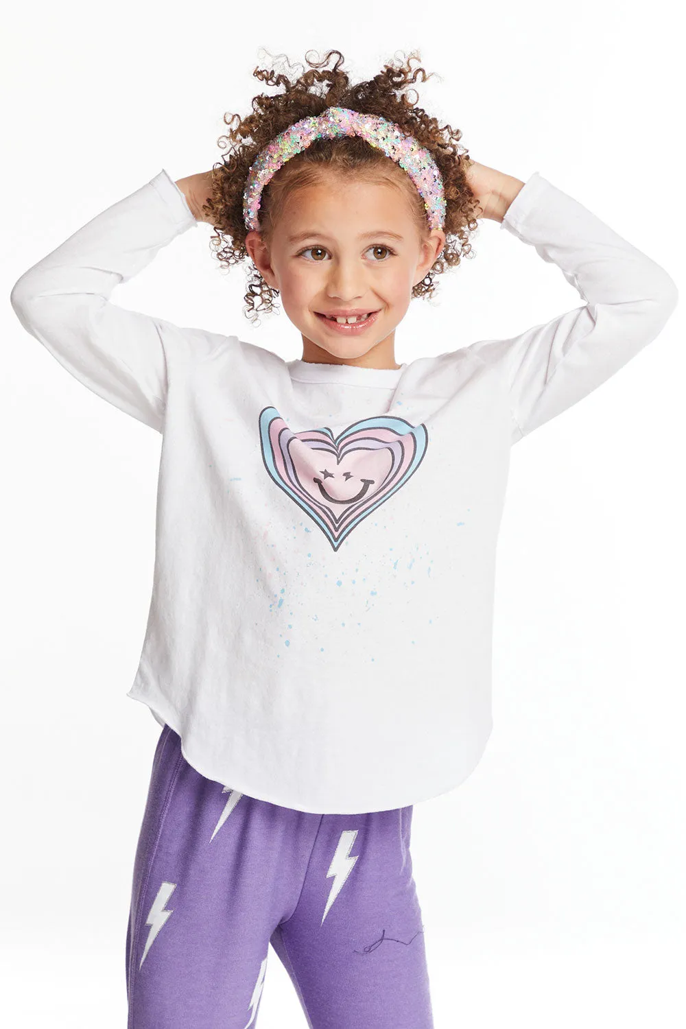 Colorful Heart Girls Long Sleeve