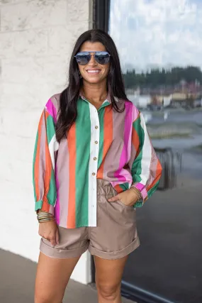 Colorful Past Multicolor Striped Top