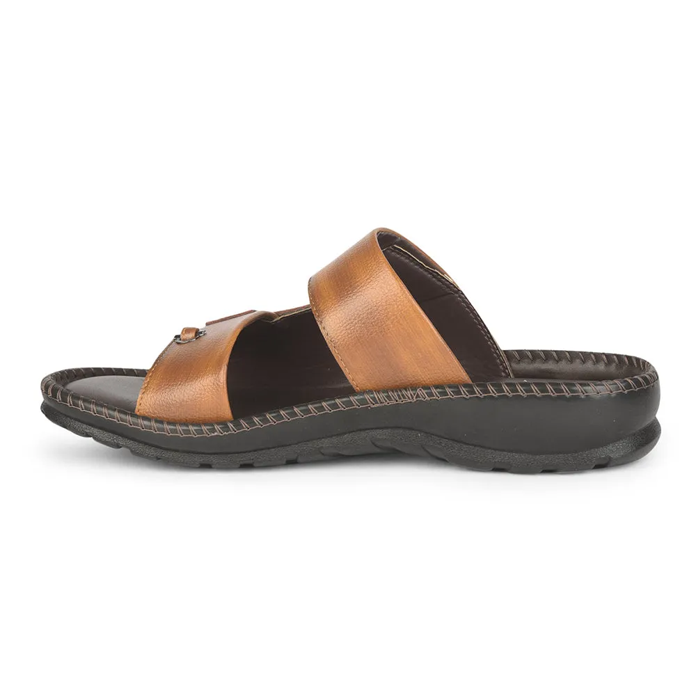 Coolers Casual (Tan) Slippers For Men AVN-21 By Liberty