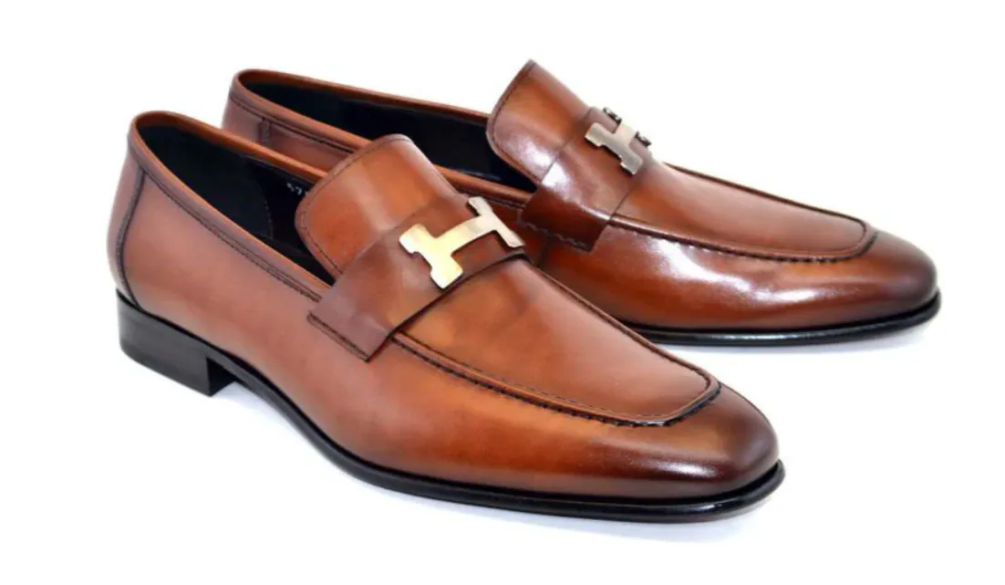 Corrente Burnished Calfskin Loafer Tan #23