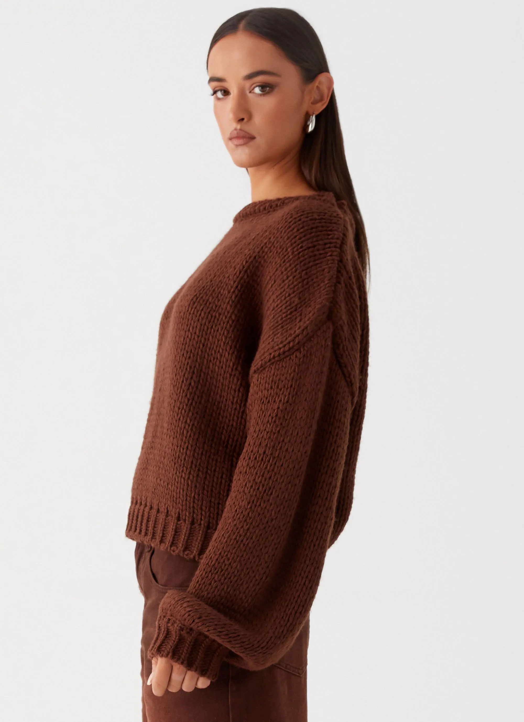 Costella Knit Sweater - Brown