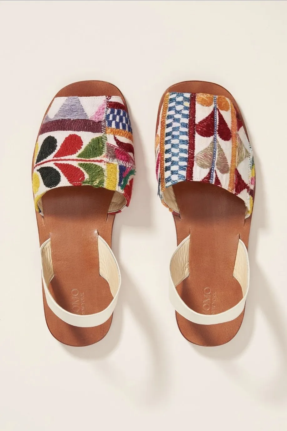 DESSA EMBROIDERED SLING BACK SANDALS X ANTHROPOLOGIE