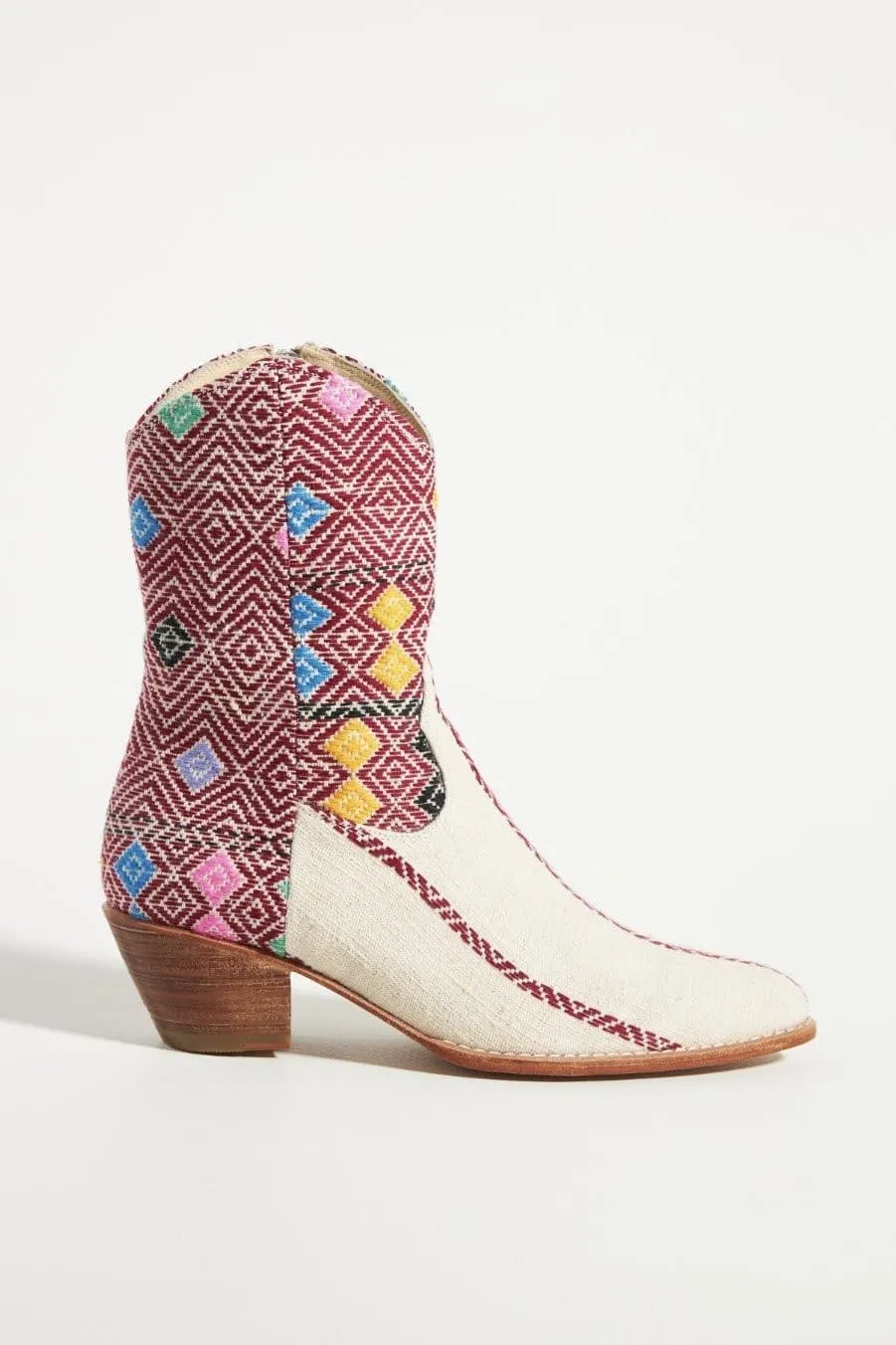 DIAMOND EMBROIDERED WESTERN BOOTS X ANTHROPOLOGIE