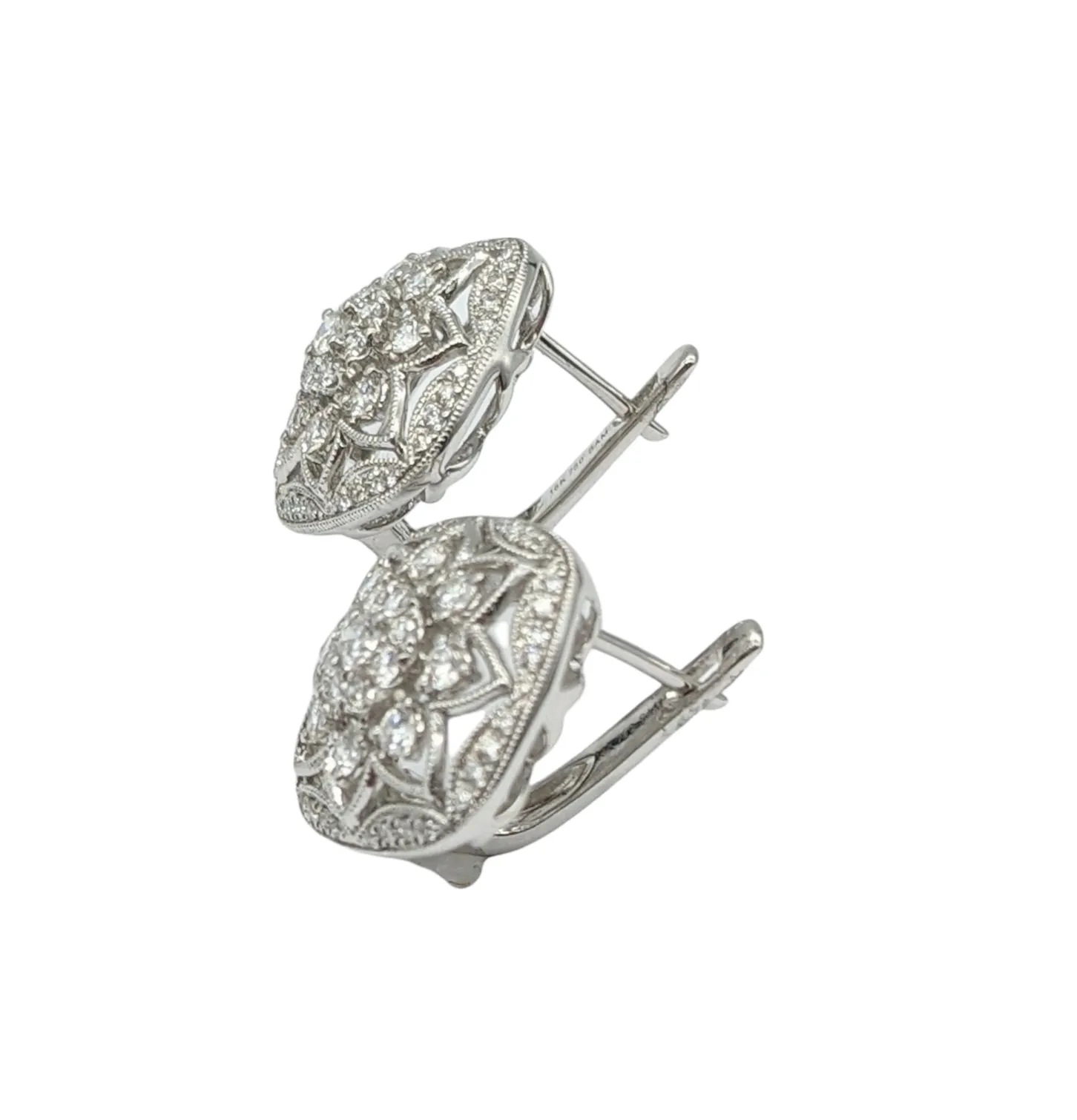 Diamond Floral Earrings