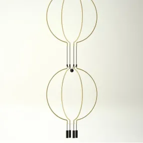 Double Contemporary Sculptural Cluster Pendant