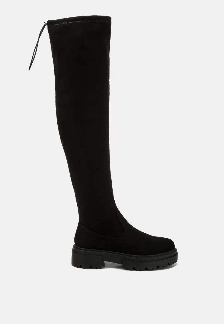 Drawstring High Knee Boots By Ruw