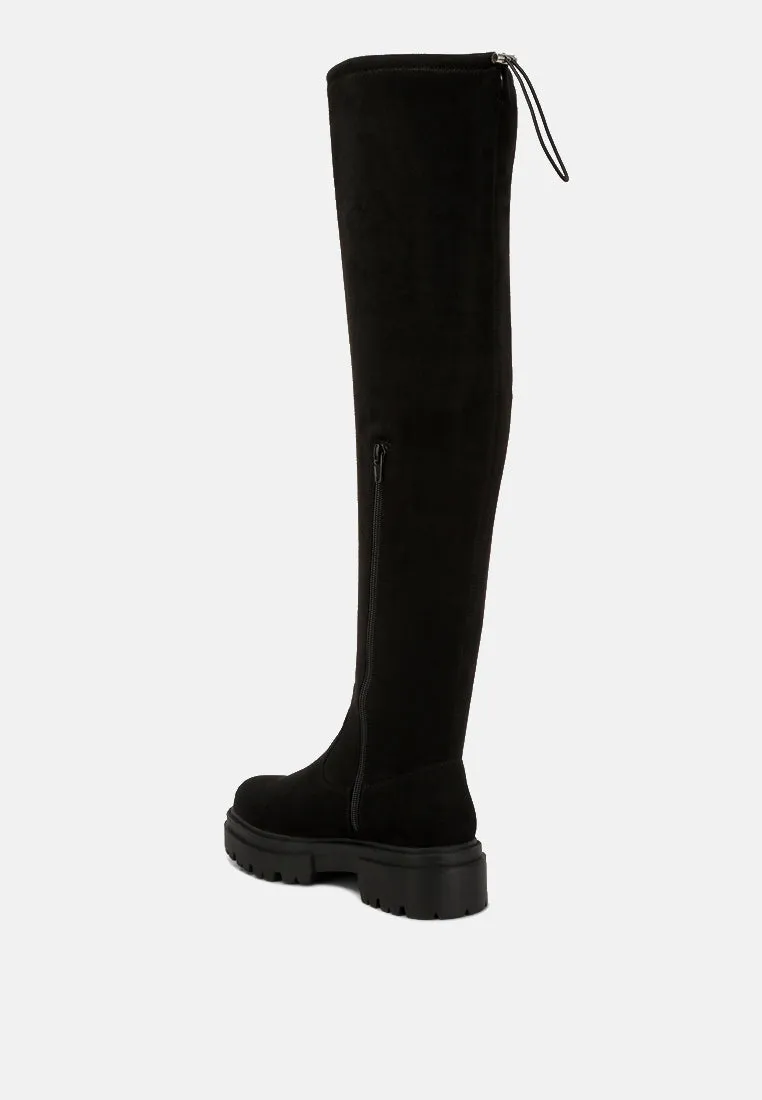 Drawstring High Knee Boots By Ruw