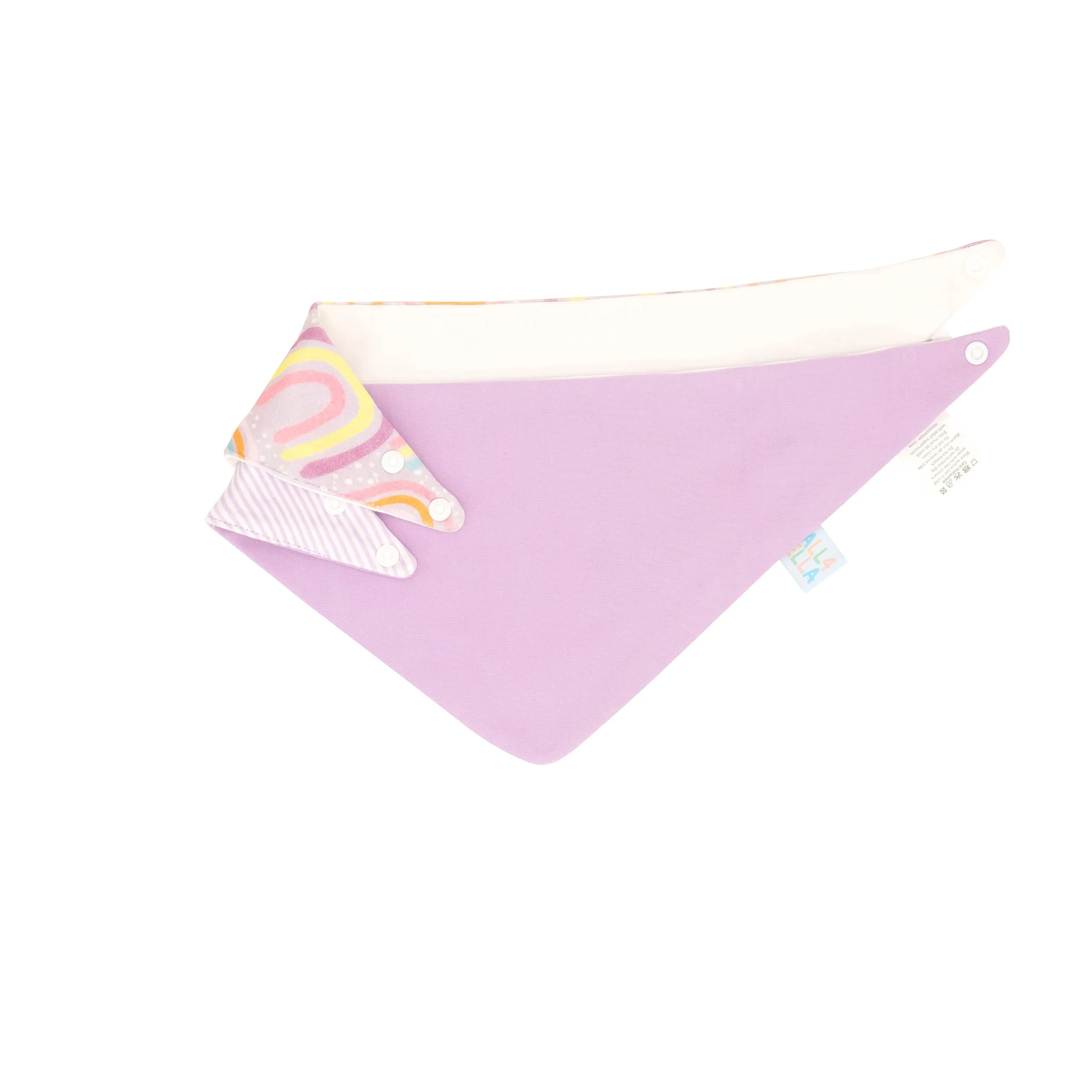 Dribble Bandana Bib 2 Pack - Lilac Rainbows