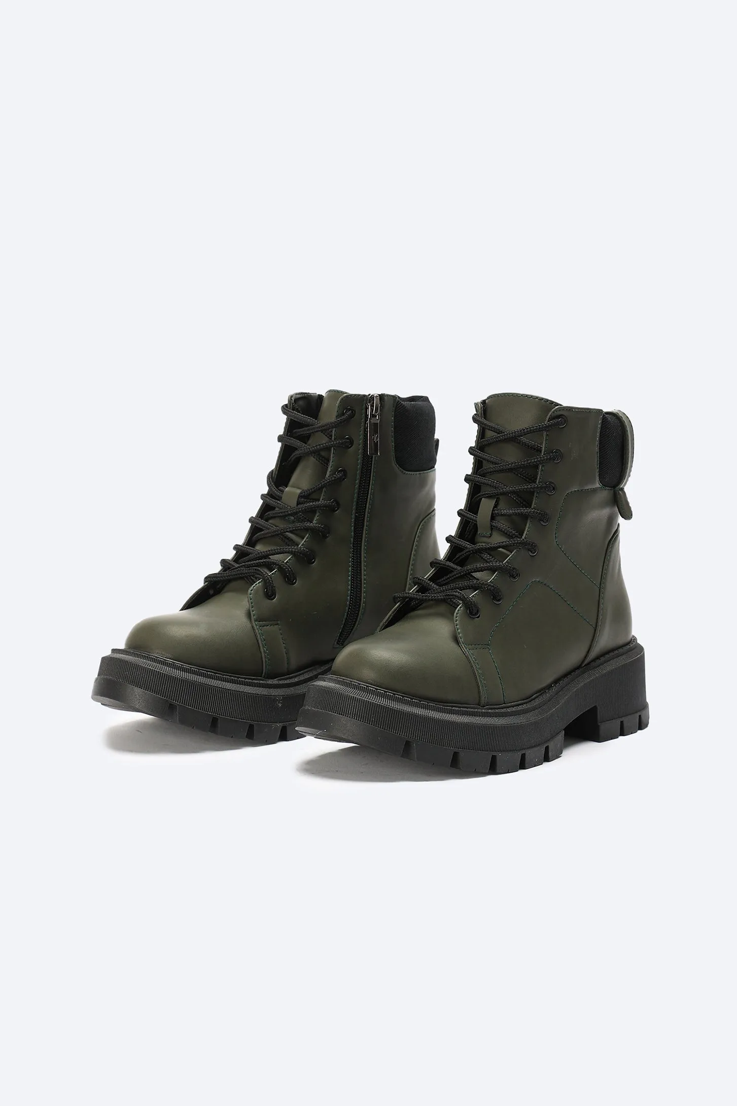 EASE ANKLE BOOTS - OLIVE