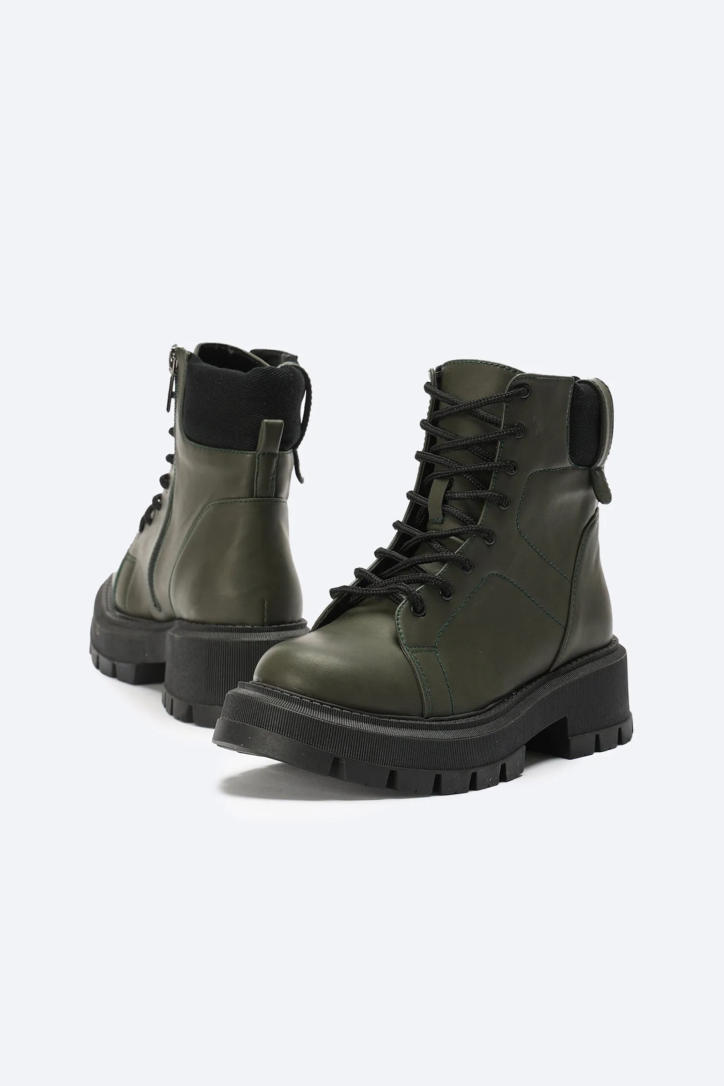 EASE ANKLE BOOTS - OLIVE