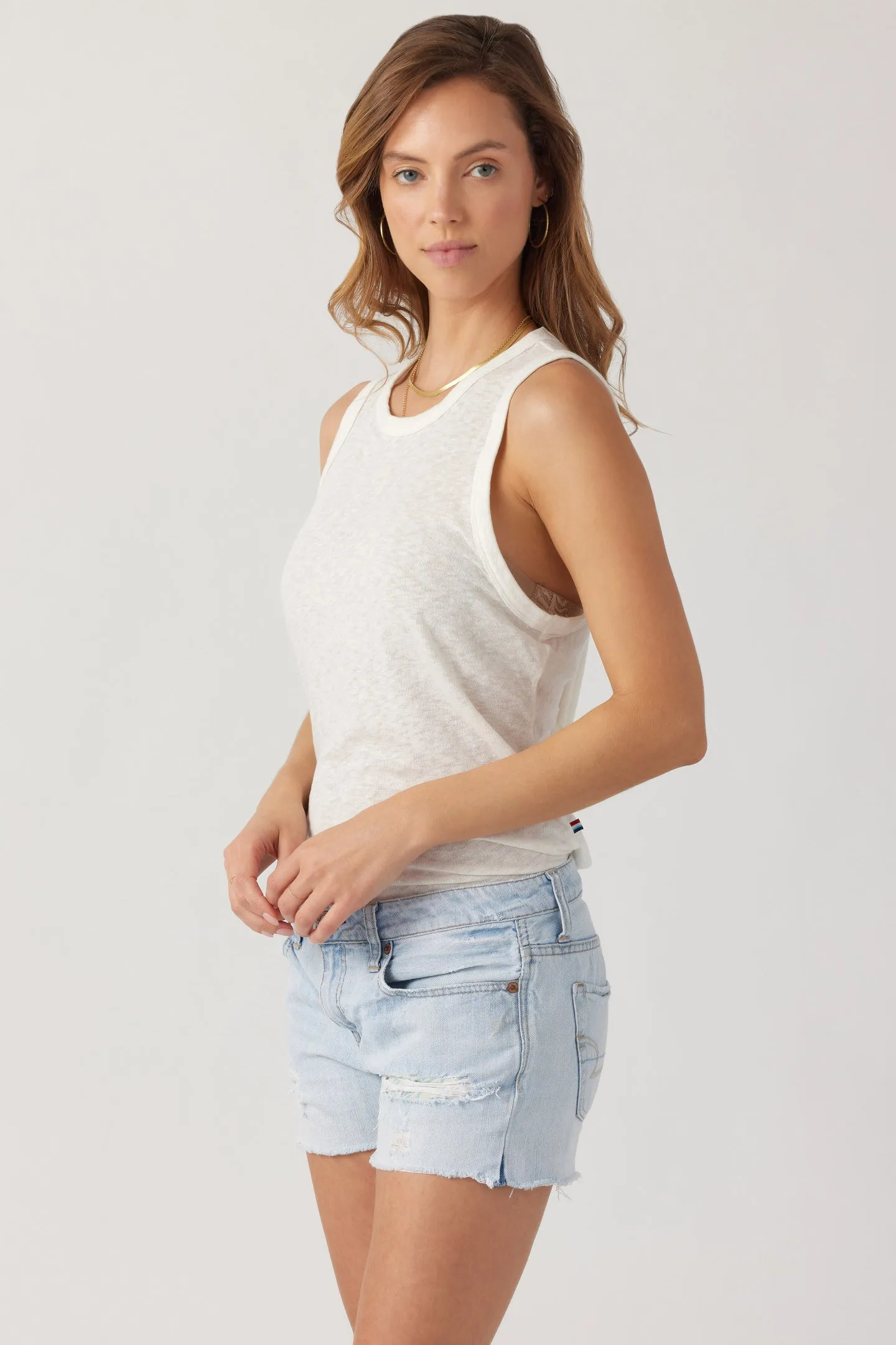 Eco Slub Tank - Vintage White