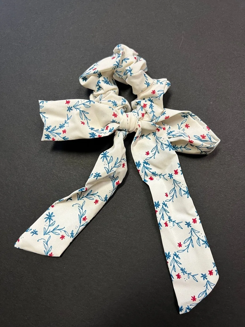 Ellie’s Bow Floral Scrunchie