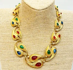 Epic vintage signed Trifari statement necklace.