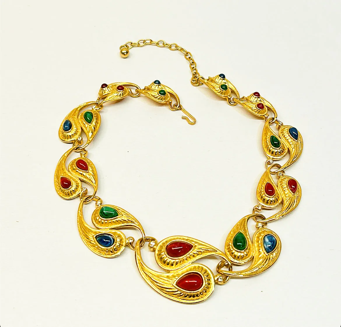 Epic vintage signed Trifari statement necklace.