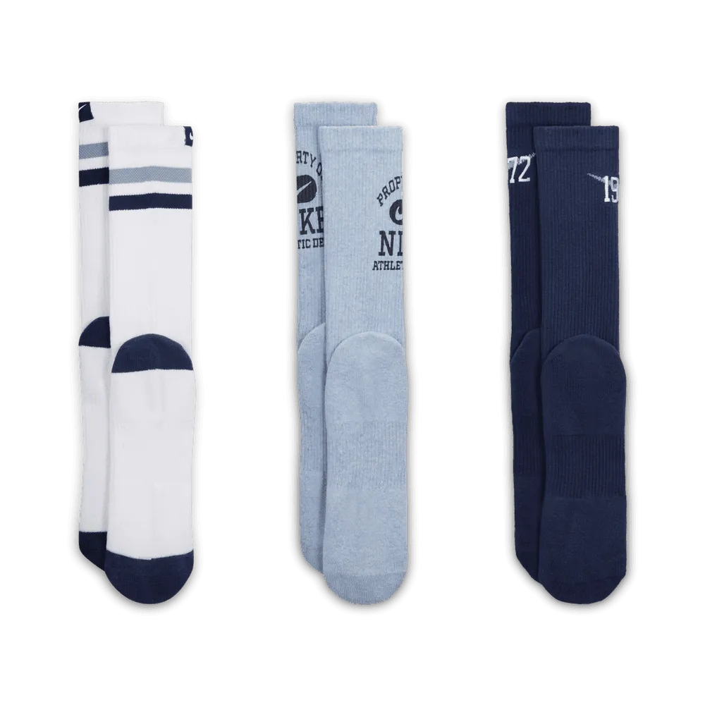 Everyday Cushioned Crew Socks (3 Pairs) 'Multi Color'